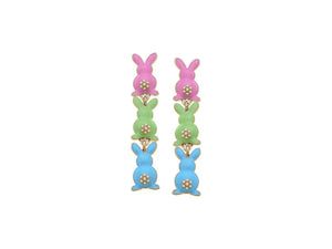 Enamel Pastel Bunny Earrings