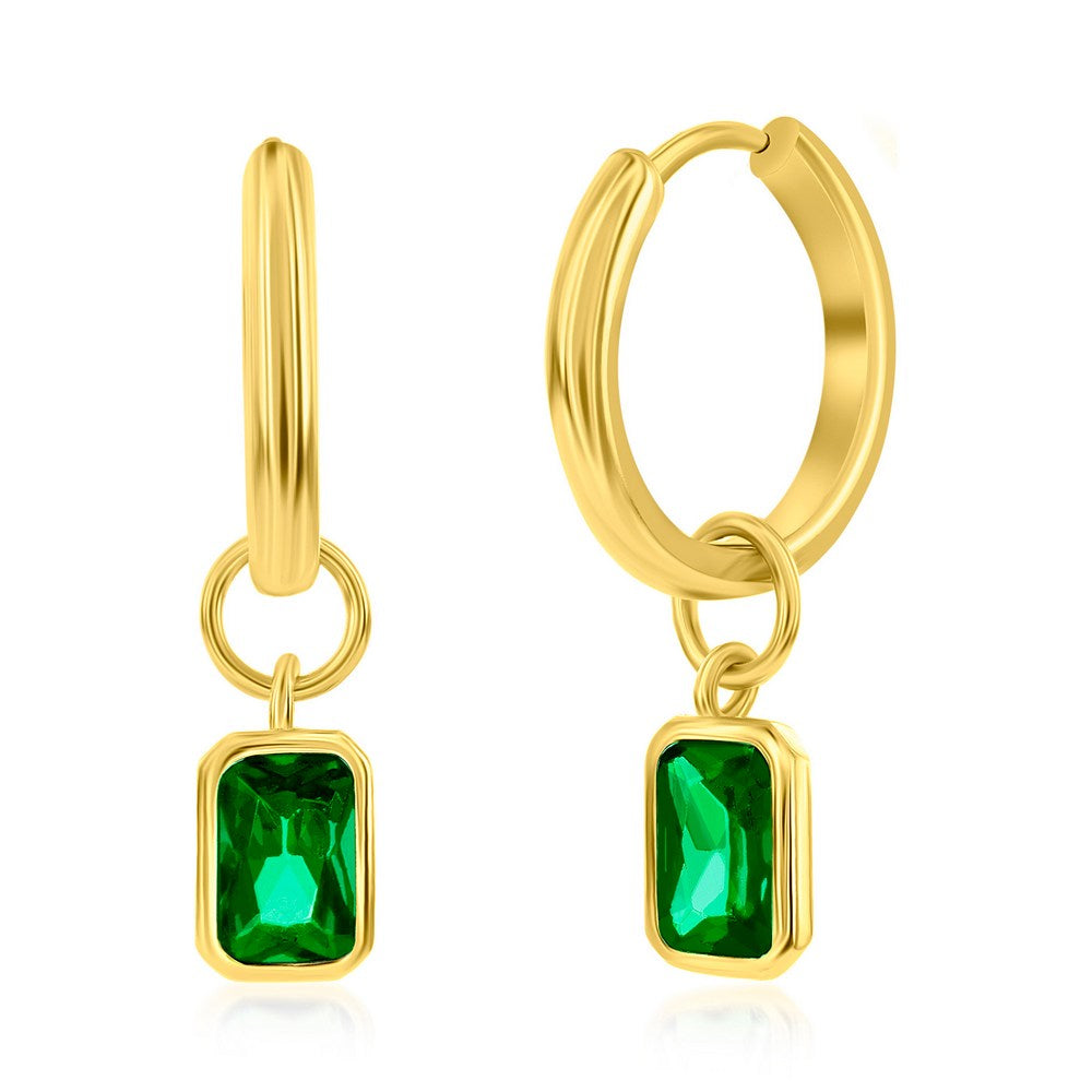 Birthstone Huggie Earrings