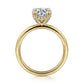 14K Yellow Gold Round Diamond Engagement Ring (Does Not Include Center Stone)