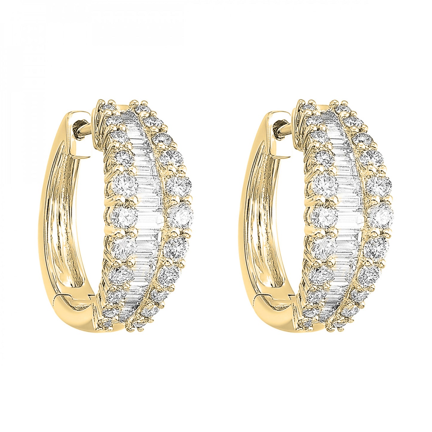 14K Yellow Gold Diamond Earrings