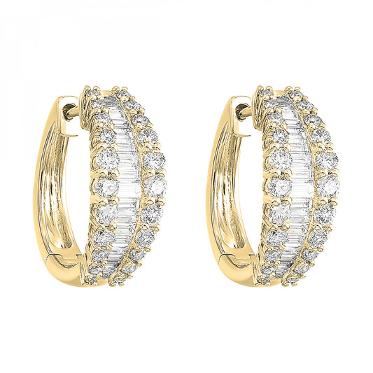 14K Yellow Gold Diamond Earrings