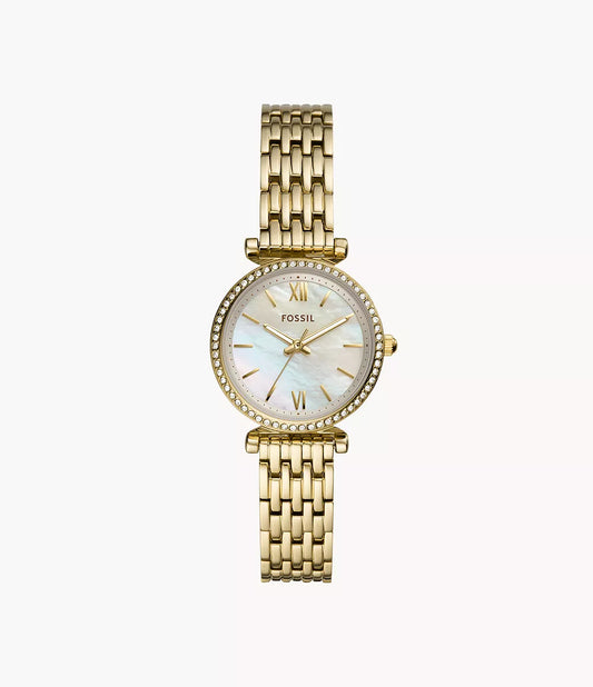 Carlie Mini Three-Hand Gold-Tone Watch