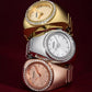 Watch Ring Two-Hand Gold-Tone Stainless Steel