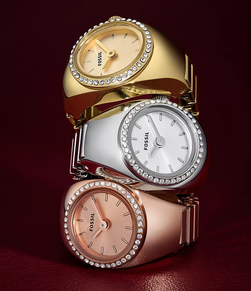 First Class Watch Ring Watch Ring Two-Hand Gold-Tone Stainless Steel – Roussel's Fine Jewelry ...