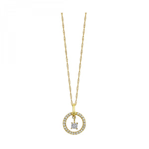 10K Yellow Gold Diamond Pendant