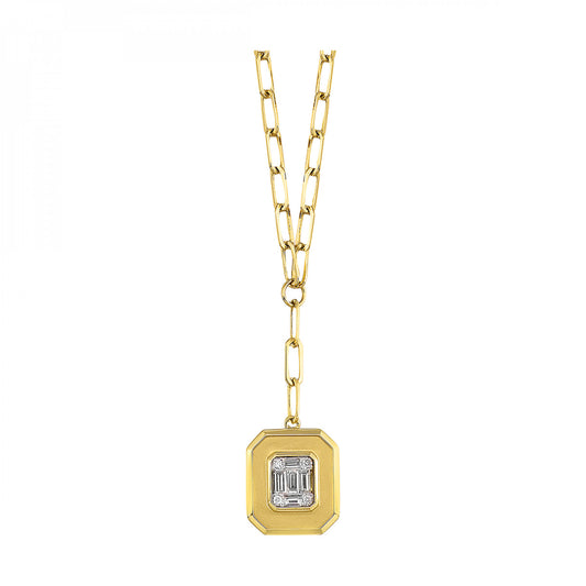 14K Yellow Gold Diamond Necklace