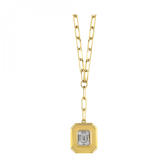 14K Yellow Gold Diamond Necklace