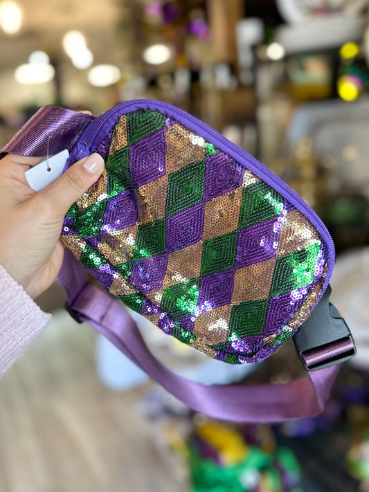 Sequin Harlequin Belt Bag