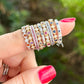 Diamond & Ruby Stackable Band