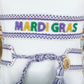 Mardi Gras Embroidered Bracelet