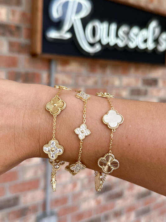 Gold Clover Bracelet