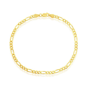 Gold-Plated 3.5mm Figaro Anklet