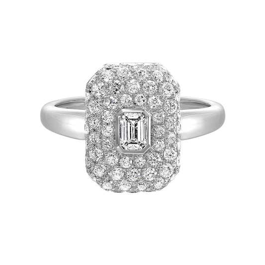 14K White Gold 1.00CT Diamond Ring