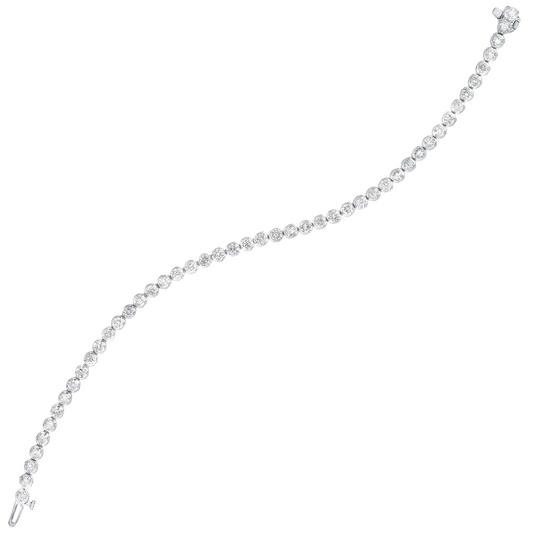 14K White Gold 3.00 carat Lab Grown Diamond Tennis Bracelet