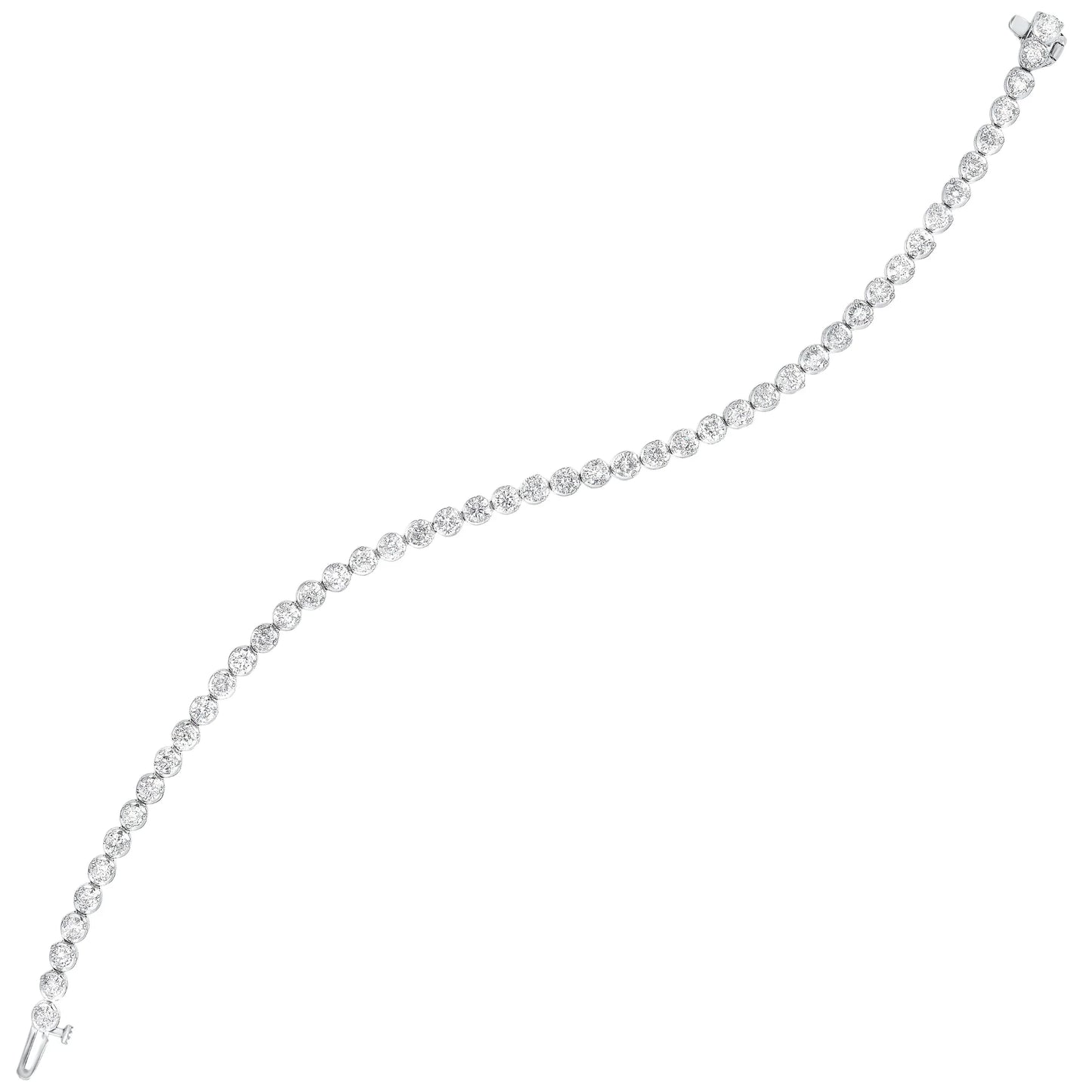 14K White Gold 5.00 carat Lab Grown Diamond Tennis Bracelet