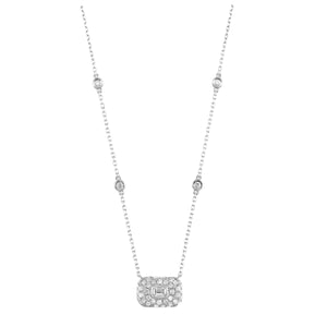14K White Gold 1.00 carat Diamond Necklace