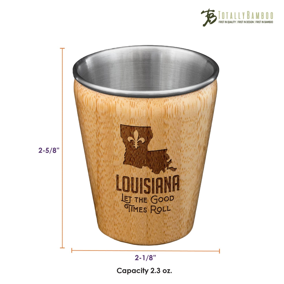 Louisiana Engraved Shot Glass