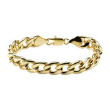 Gold-Plated Stainless Steel Curb Chain Bracelet
