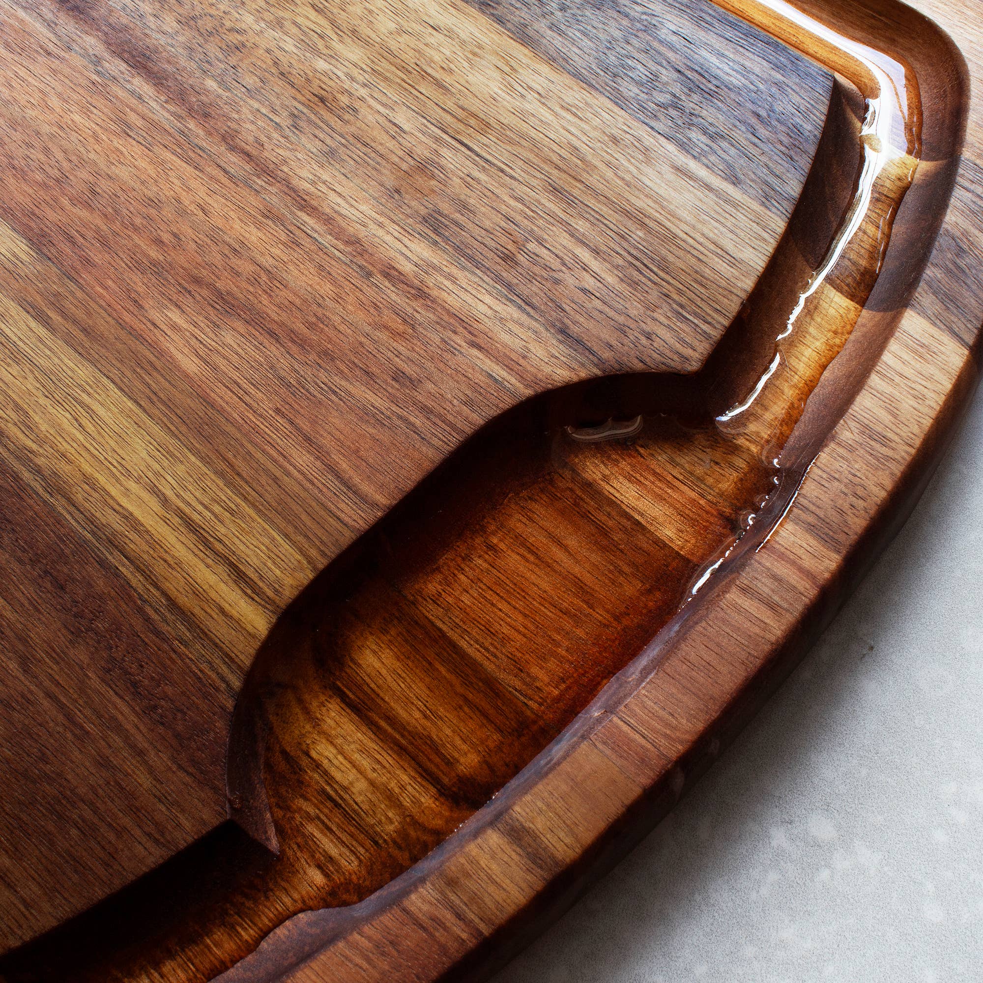 Rock & Branch Acacia Wood Carving Board with Juice Groove - Thumbnail 2