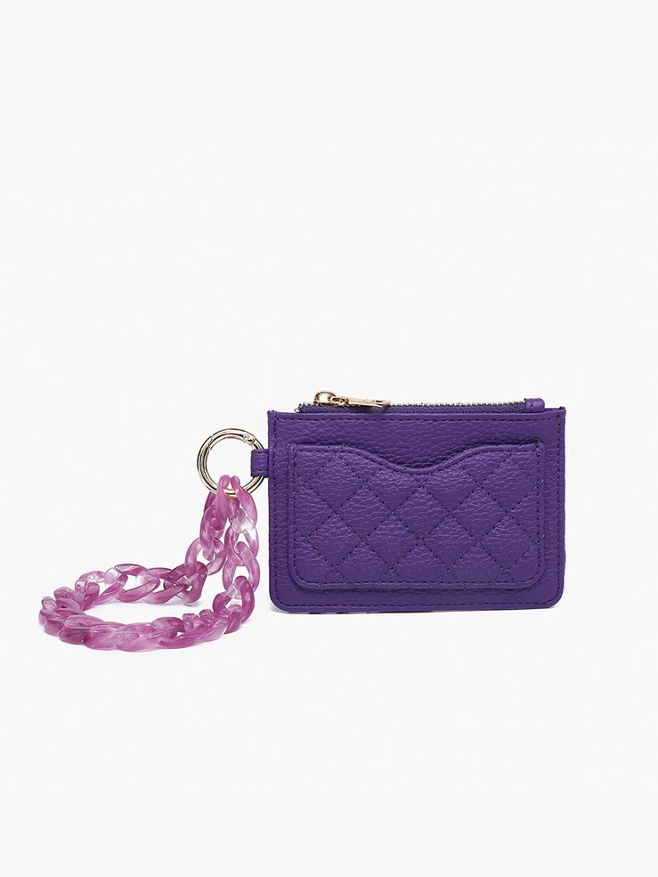 Quilted Wallet with Chain Bangle