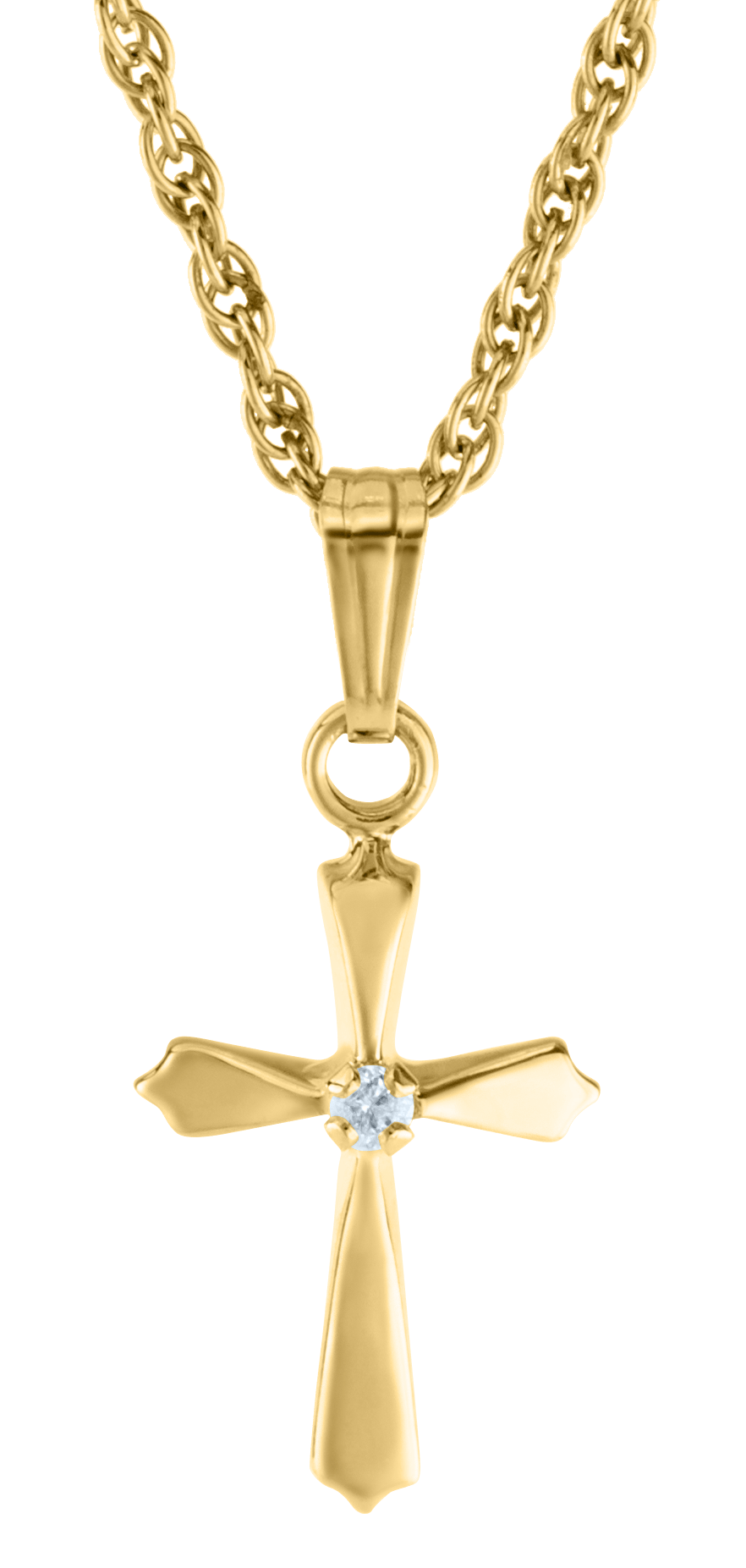 Gold Diamond Cross Pendant