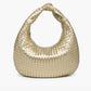 Valentina Vegan Woven Hobo in Gold