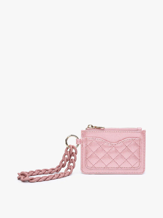 Quilted Wallet with Chain Bangle