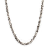 6mm Steel King Byzantine Chain Necklace 20"