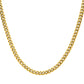 Gold-Plated Steel Miami Cuban Chain Necklace with CZ Clasp 24"