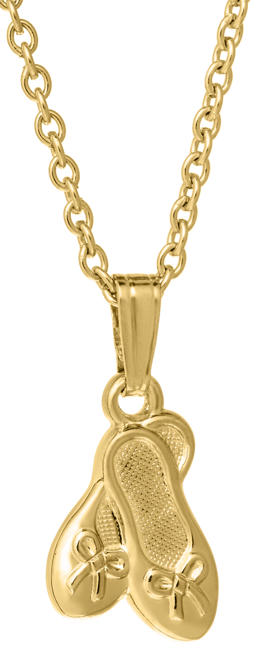 Gold-Plated Ballet Slipper Pendant