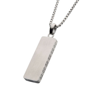 Steel Engravable Drop Pendant