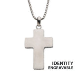 Steel Engravable Cross Pendant