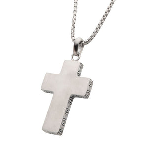 Steel Engravable Cross Pendant