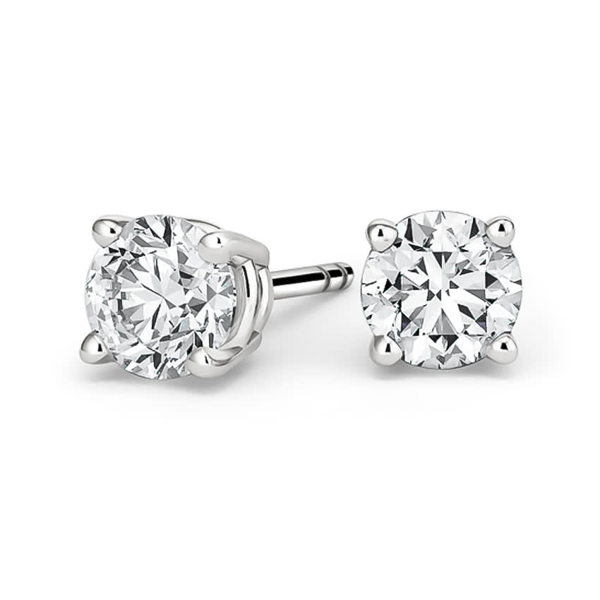 14K White Gold 2.00CT Lab Diamond Stud Earrings