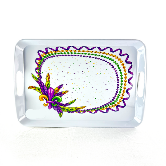 Beads & Feathers Melamine Tray