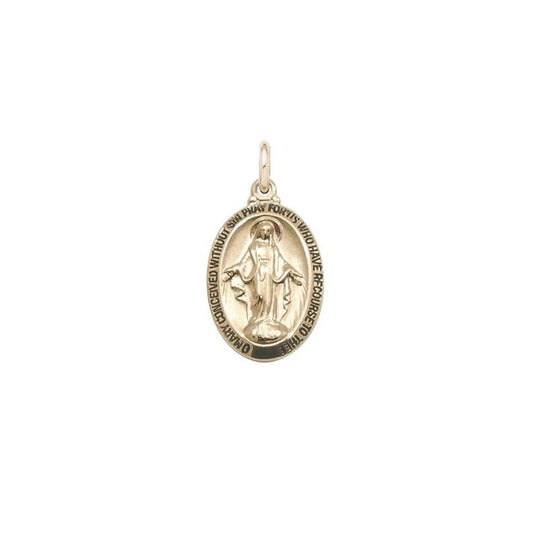 14K Gold-Filled Miraculous Medal Pendant