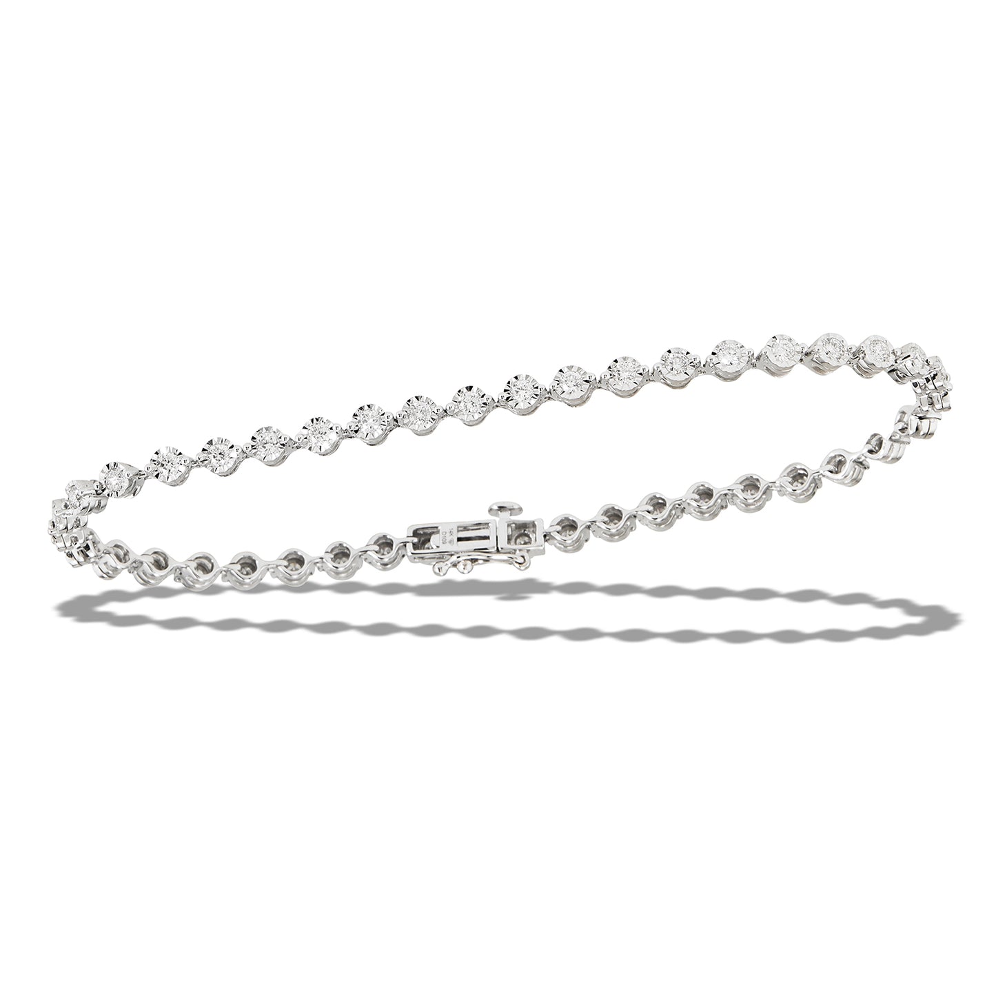 18K White Gold Diamond Tennis Bracelet