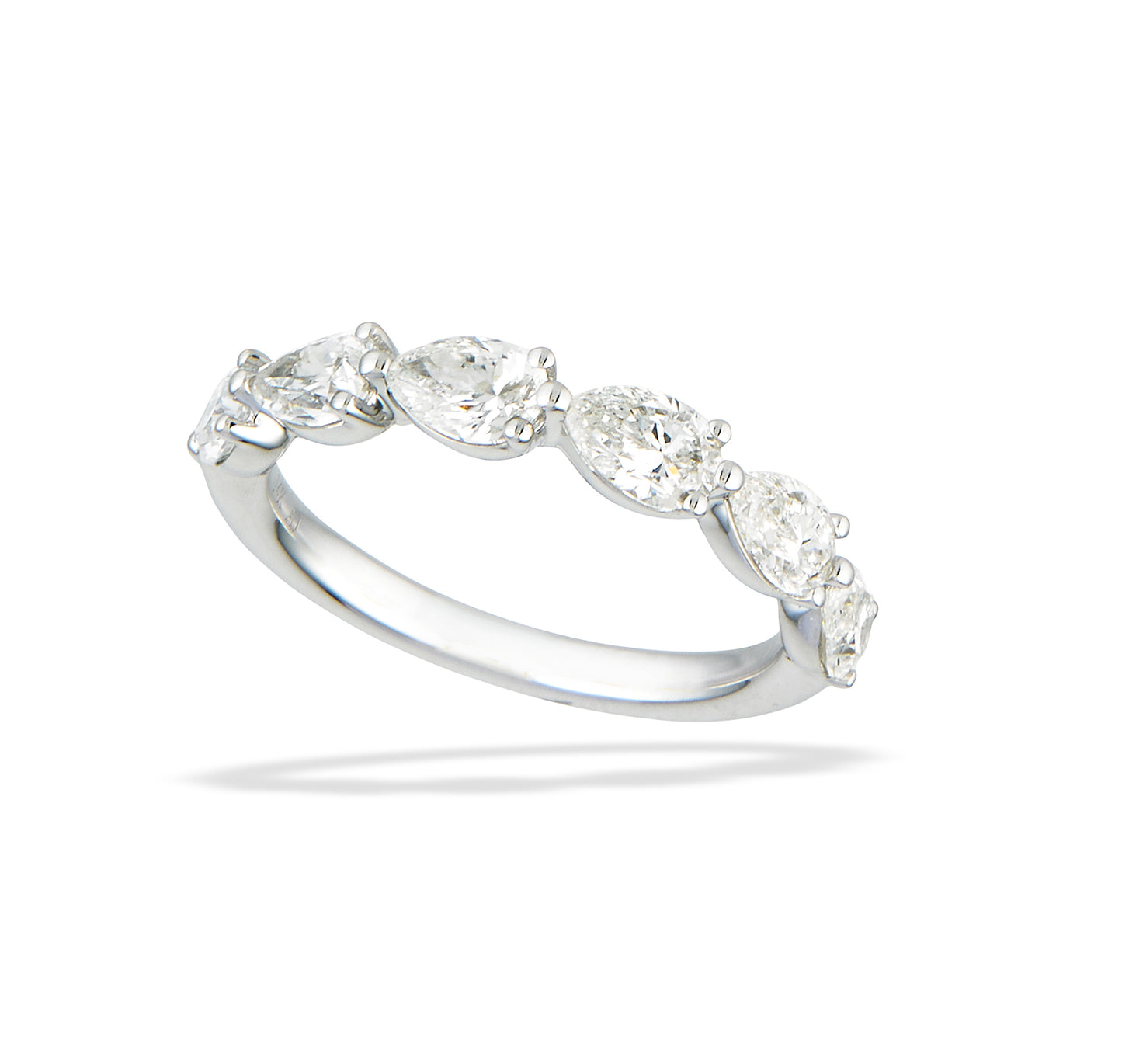 14K 1.48 carat Pear-shape Diamond Band