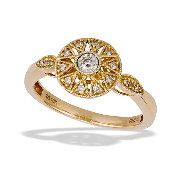 10K Yellow Gold Diamond Ring