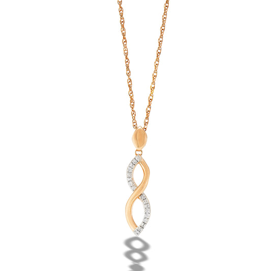 Rose Gold Plated Diamond Pendant