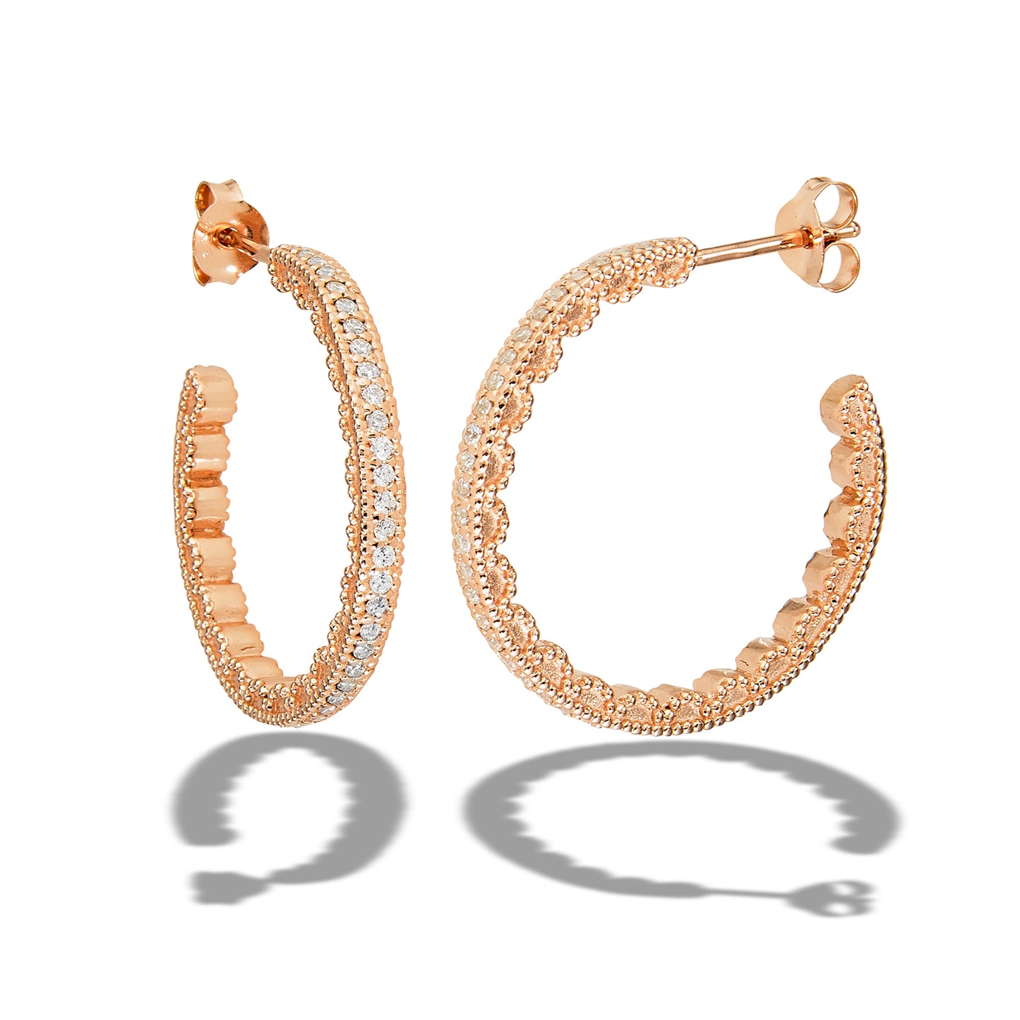 Sterling Silver Gold-Plated Hoop Earrings