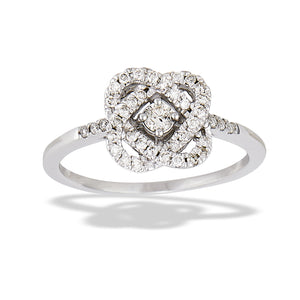 14K White Gold Diamond Ring