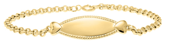 14K Gold-Filled Baby ID Heart Bracelet