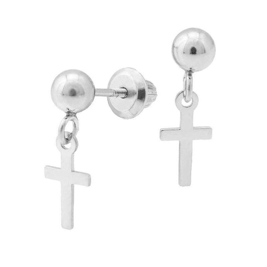 Drop Cross Earrings