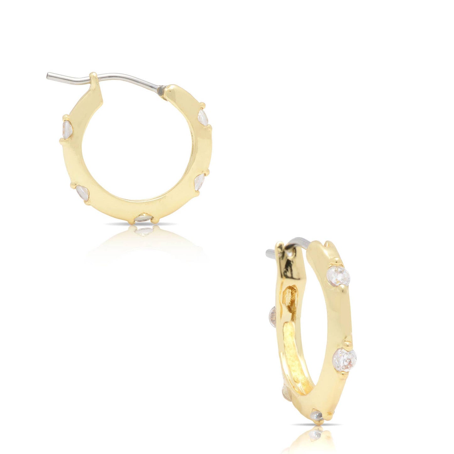 Hoop Earrings With CZ