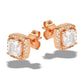 Rose Gold Plated Square Stud Earrings