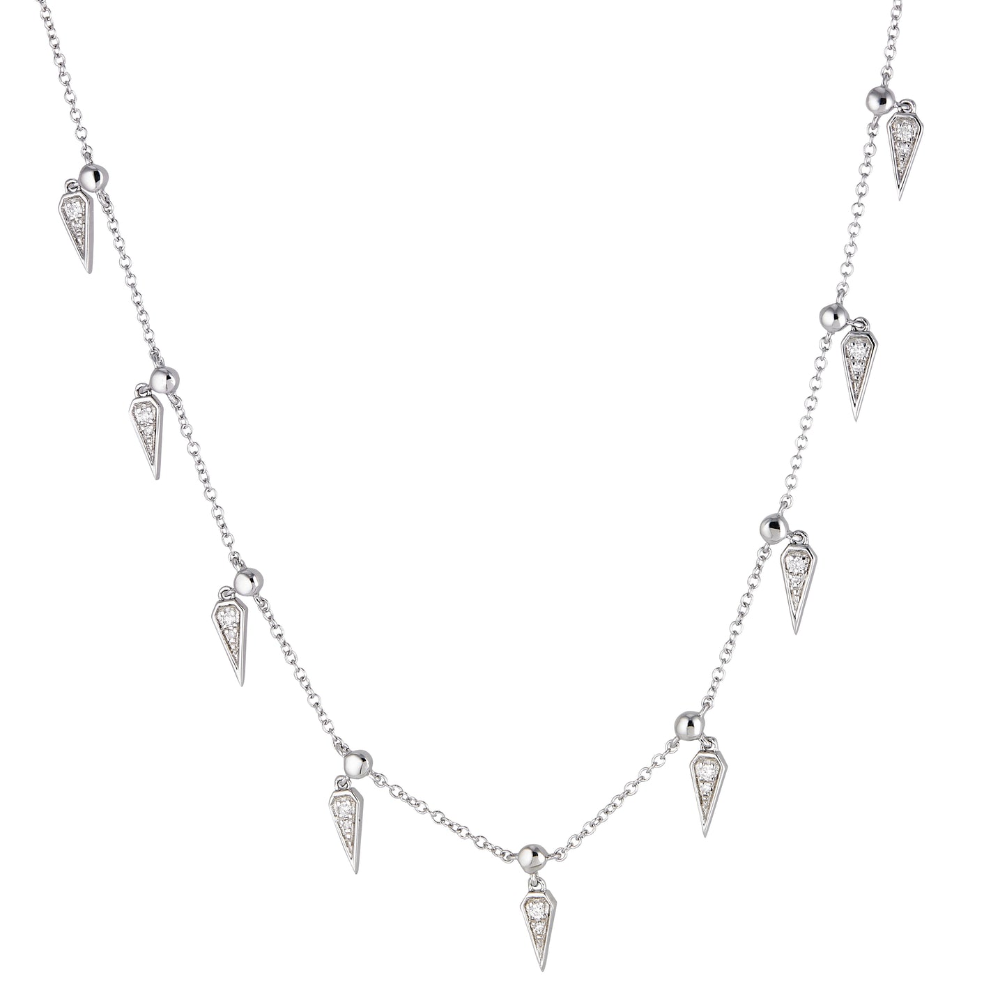 Sterling Silver Diamond Fashion Necklace