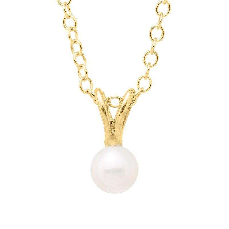 Gold-Plated White Pearl Pendant