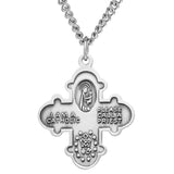 Sterling Silver Four Way Medal Pendant