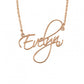 Small Calligraphy Name Necklace (10x27mm)